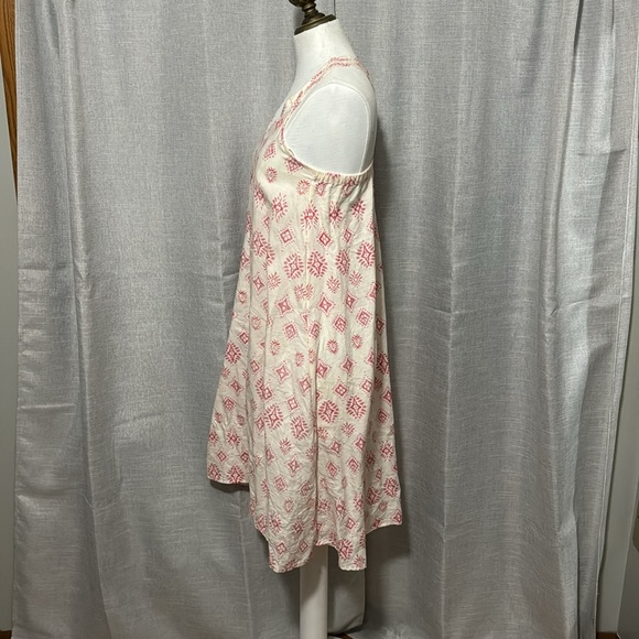 Artisan NY Linen Boho Style Dress-Sz Xs-Pink/Red - Picture 7 of 15